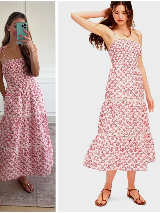 Roller Rabbit x Target Dresses & Skirts - Roller Rabbit X Target, Smocked Floral Maxi Dress with Tie Straps, NWT